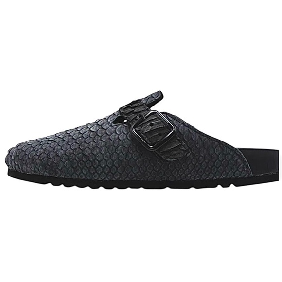 The Shoe Surgeon Shoes - The Shoe Surgeon Luxe Mule Matte Black Python Size M 10 W 11.5 New In Box
